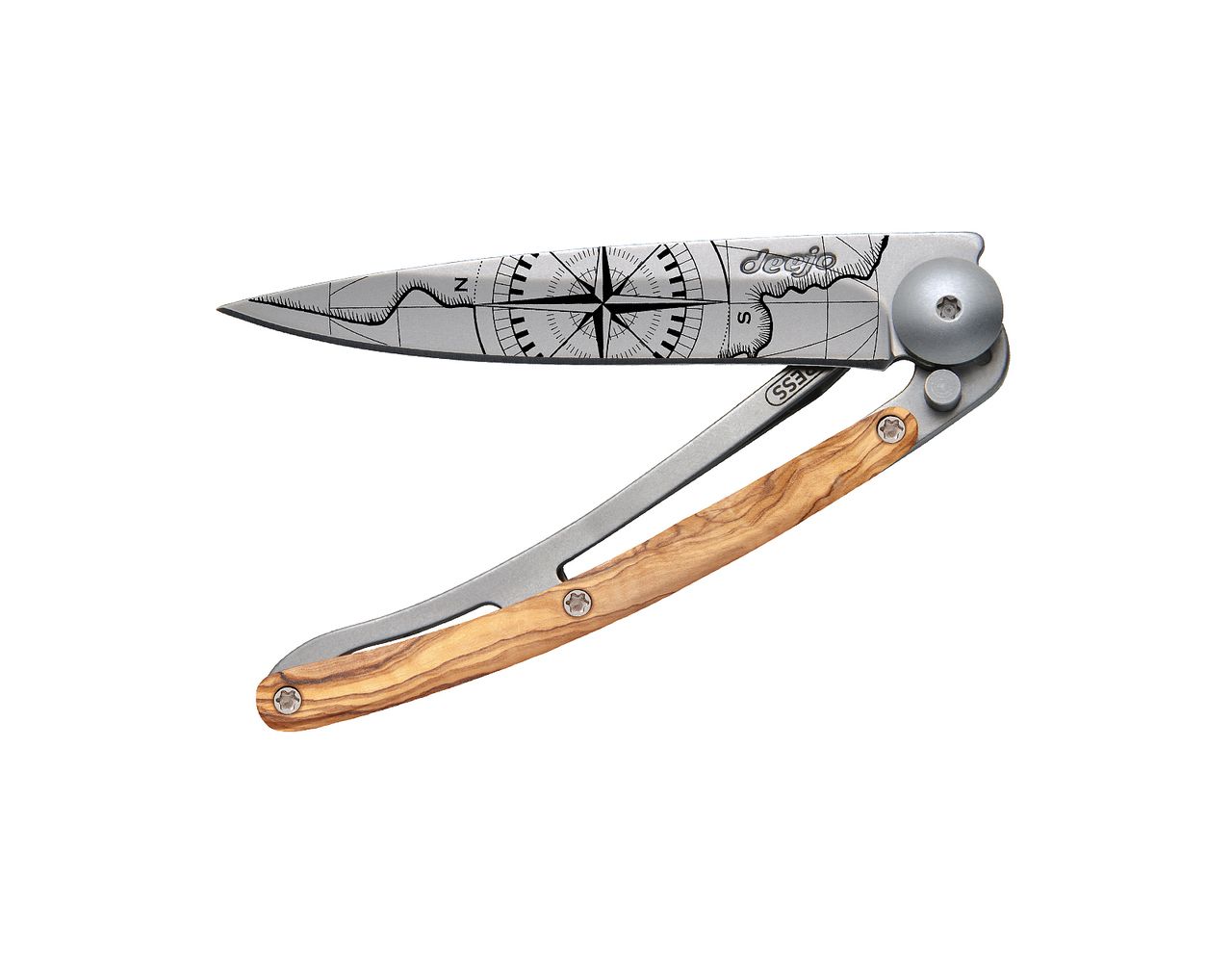 Deejo KNIFE DEEJO 37G OLIVE / TERRA INCOGNITA SILVER BLADE (DEEJ008)