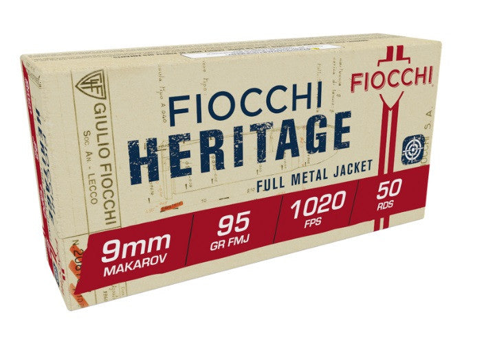 Fiocchi 9MM MAKAROV (9X18MM) 95GR FMJ 1020 FPS PER 50