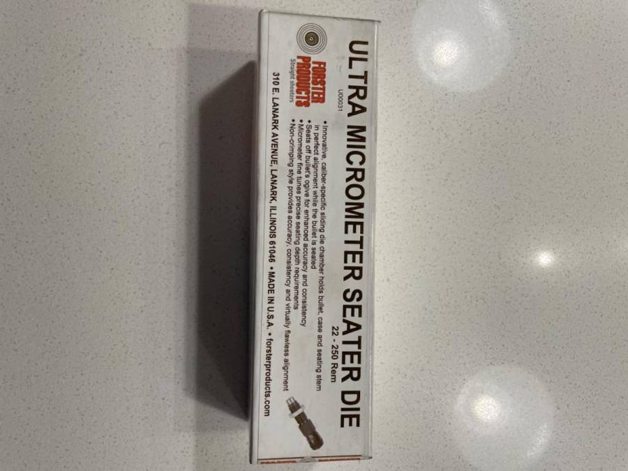 Powder Measure FORSTER 22-250 REM ULTRA MICRO SEATER DIE