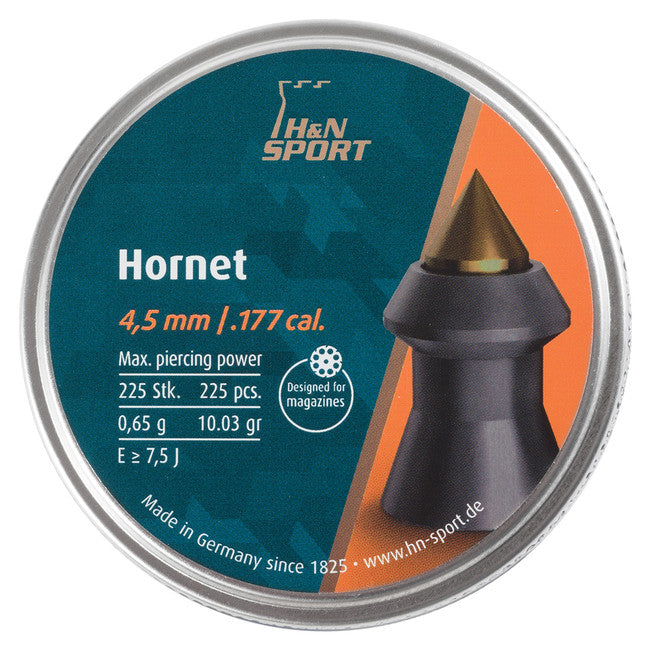 H&N PELLET H&N HORNET 4.5MM 9.57GR (225) (MIN ORDER QTY:5)