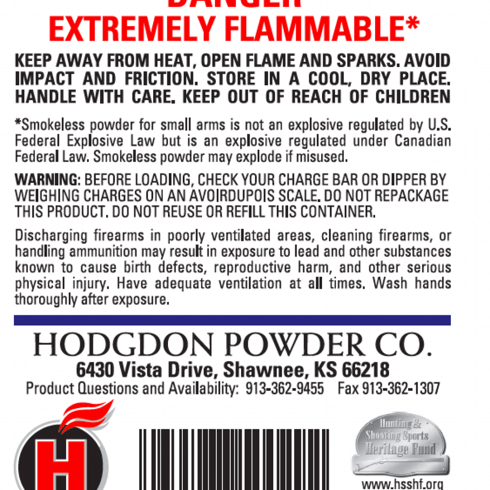 Hodgdon POWDER IMR 4198 1LB BOTTLE