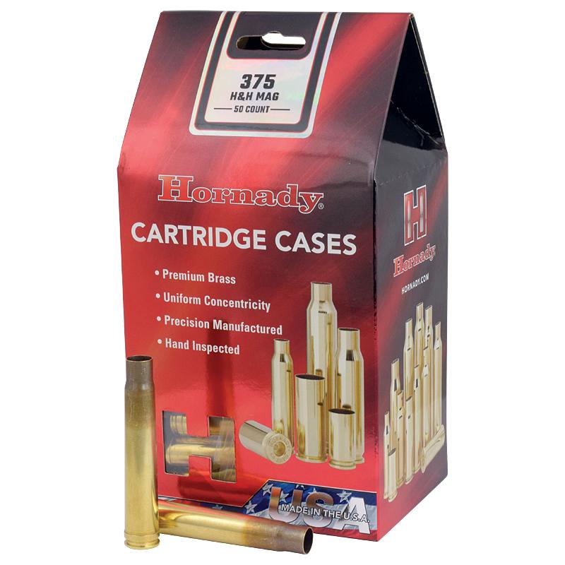 Hornady B 375 H&amp;H MAG HORNADY UNPRIMED (50)