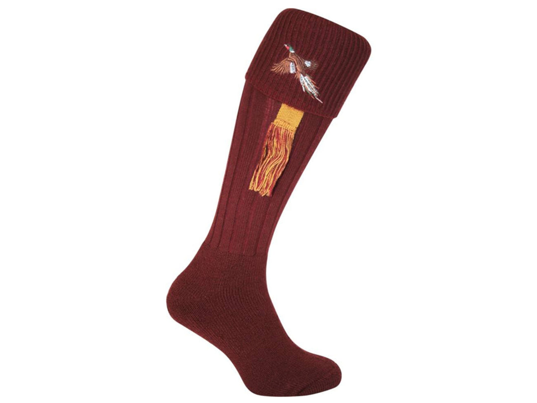 Jack Pyke Clothing JP SHOOTING SOCK PHEASANT BURGUNDY