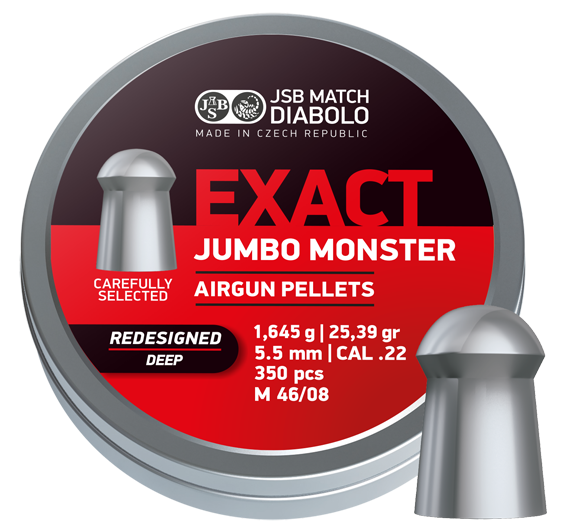 Spring Airguns 5.52MM JSB JUMBO EXACT MONSTER (200) 25.4GR REDESIGNED DEEP