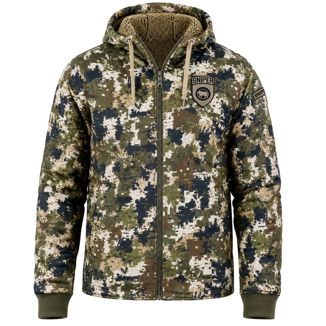 Mens Sherpa Hoody - 3D/ Pixelate