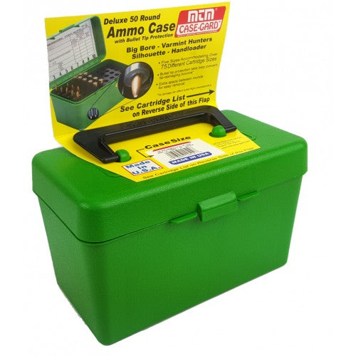 Mtm Case-Gard MTM AMMO CASE DELUXE 264-450M MAGNUM GREEN (50)