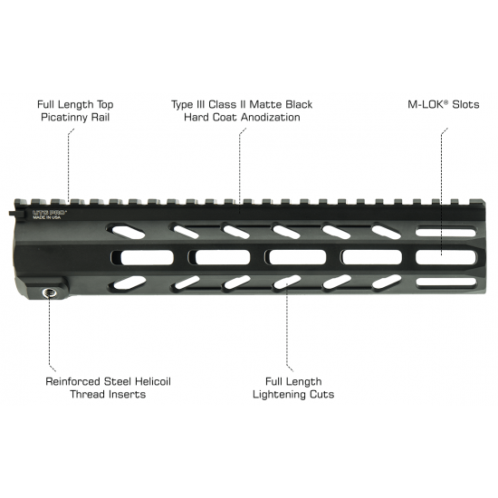 Utg AR15 10'' ARWEN FREE-FLOAT M-LOCK HANDGUARD BLACK