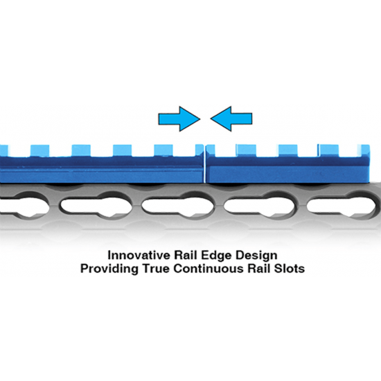 Utg PRO 4-SLOT KEYMOD PICATINNY RAIL SECTION BLACK