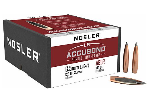Nosler P 6.5MM 129GR NOSLER ACCUBOND LR (100)