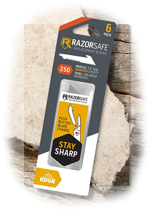 OUTDOOR EDGE RAZOR WORK 2,5" SILVER WORK BLADE .BLACK HANDLE (ACCEPTS 250 BLA...
