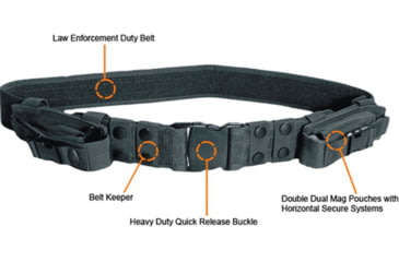 Utg LAW ENFORCEMENT AND SECURITY DUTY BELT, BLACK