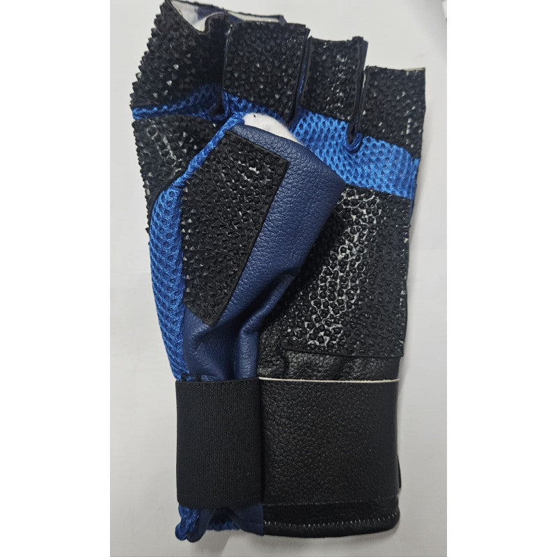 Raza Khalid RAZA MESH GLOVES HALF FINGER BL/BLK-3XL (RH GLOVE FOR LH SHOOTER)