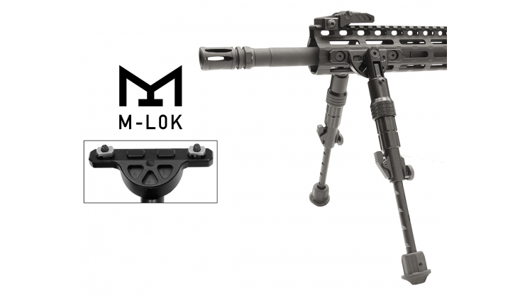 Utg RECON FLEX® M-LOK® BIPOD, MATTE BLACK, 5.7''-8'' CENTER HEIGHT