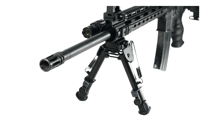 Utg TACTICAL OP BIPOT QUICK DETACH,RUBBER FEET 5,9''-7,3'' CENTER HEIGHT
