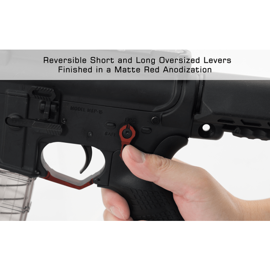 Utg AR15 AMBIDEXTROUS 45/90 SAFETY SELECTOR, RED