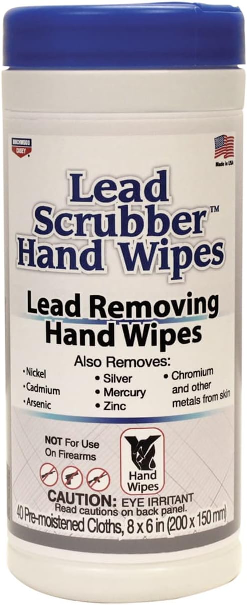 Birchwood Casey LEAD SCRUBBER HAND WIPES 40 PRE-MOISTENED CLOTHS