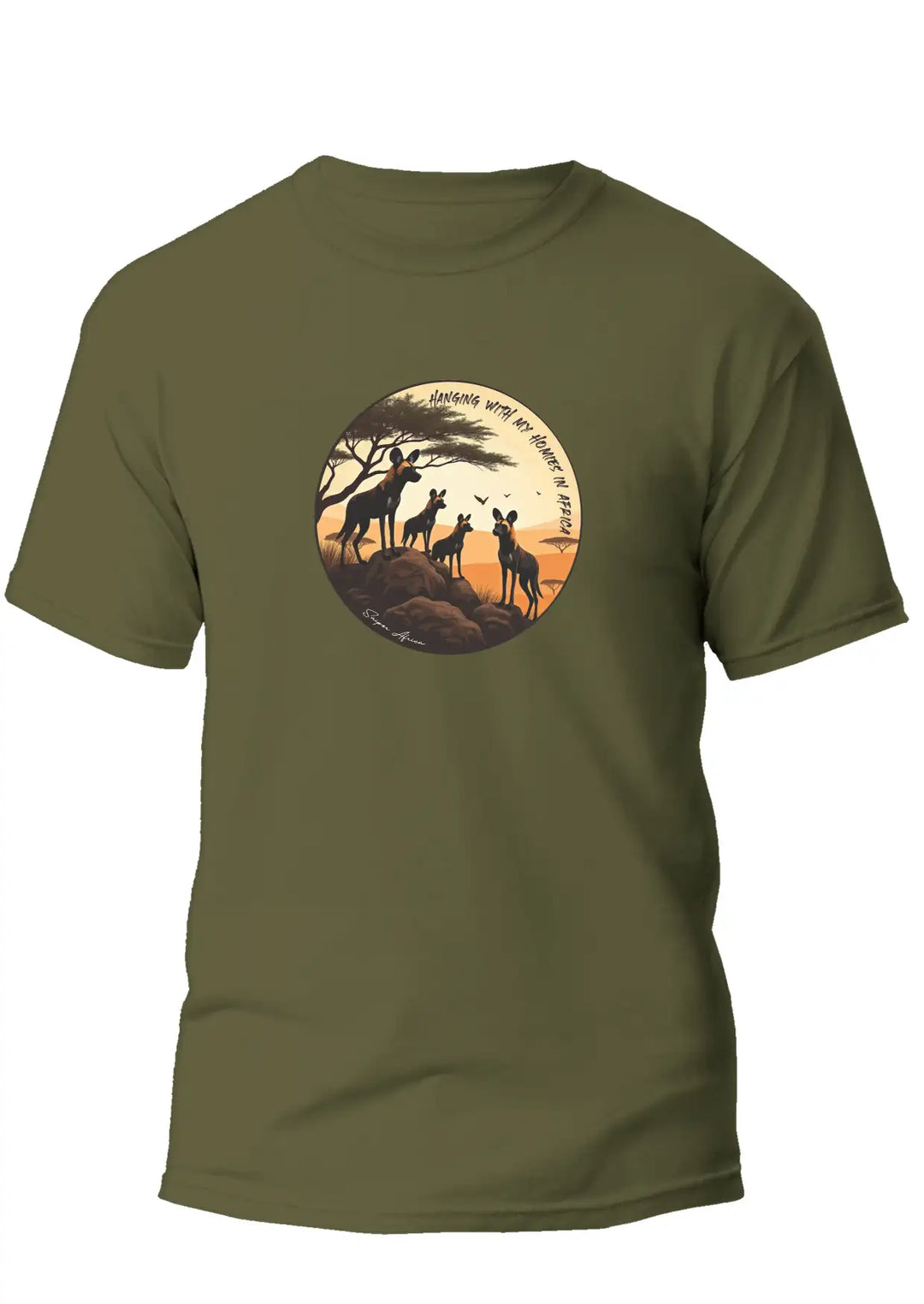 Wild Dogs Mens T -Shirt - Black